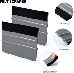 Vinyl Wrap Window Tint Film Tool Kit: Felt Squeegee & Snap-Off Utility Knife