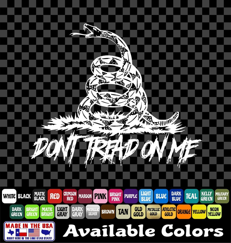Don’t Tread Decal Gadsden Flag Rattlesnake 2A Rights 2nd Amendment Vinyl