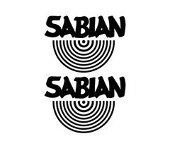 Sabian Cymbals Logo 4″ Wide Vinyl Decal Sticker – BOGO (PAIR) 2 Decals
