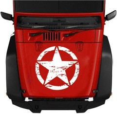 20″ Distressed Military Army Star Sticker Decal for Car Truck SUV Hood Door USA