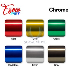 PET Chrome Vinyl Wrap For Chevy Bowtie Emblem Overlay Sheet Sticker Decal
