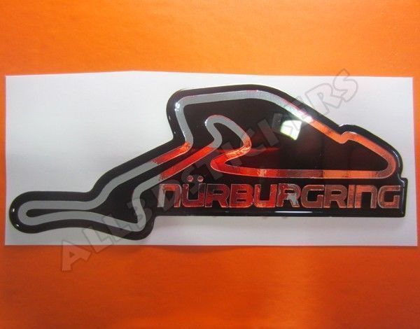 3D Sticker Resin Domed Nürburgring Circuit 14.5×6 cm (5.71×2.36 “) Adhesive