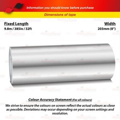 8″ Vinyl Pinstriping Pin Stripe Styling Tape Decal Sticker 203mm CHROME SILVER