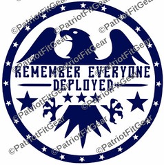 Remember Everyone Deployed,RED,ARMY,Navy,USAF,USCG,Military,Vinyl Decal