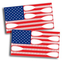 3×5 America USA Flag Sticker Decal Paddle Boat Boating Graphic Car Truck Fishing