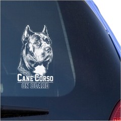 CANE CORSO CLEAR VINYL DECAL STICKER PORTRAIT FOR CAR OR TRUCK WINDOW, DOG PRINT