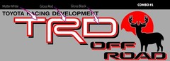TRD Off Road with Deer, Bed Decals Stickers, Fits Toyota Tacoma, Tundra