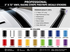 High-Performance Vinyl Racing Stripe Decal