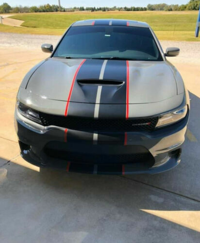 FITS DODGE Charger Racing Stripes 10″ Graphic Decal Vinyl 36 FT + Red Pinstripe
