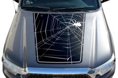 Center Hood Wrap Graphic Sticker Decal For Toyota Tacoma 2005-2015 SPIDER WEB