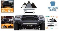 Universal Car Tri-Color Snow Mountain Grille Badge