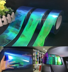 Glossy Car Blue Chameleon Headlight Taillight Vinyl Wrap Tint Tape Sticker – CF