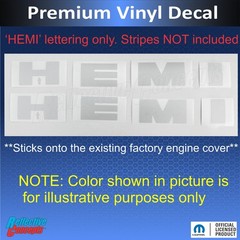 HEMI Engine Cover Decals (pair) for Charger and Challenger 5.7 Liter