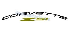 6 x for Corvette C8 Z51 BLACK Brake Caliper Decals-Choose Color- FAST