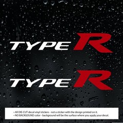 (2x) Type R Decal Vinyl Stickers for FD2 FN2 FK2 for Civic JDM Sport Cars