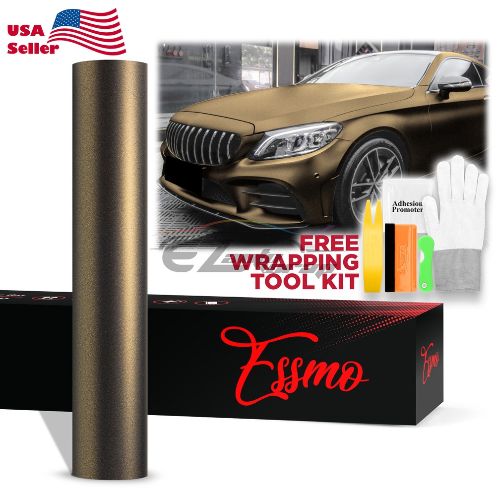 ESSMO PET Matte Metallic Coffee Car Vehicle Vinyl Wrap Decal Sticker