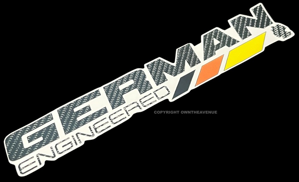 German Engineered Carbon Vinyl Racing Germany Euro Vinyl Sticker Decal 6″
