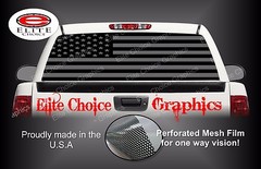 American Flag Black and Grey Rear Window Graphic Decal Sticker Truck Van Car SUV