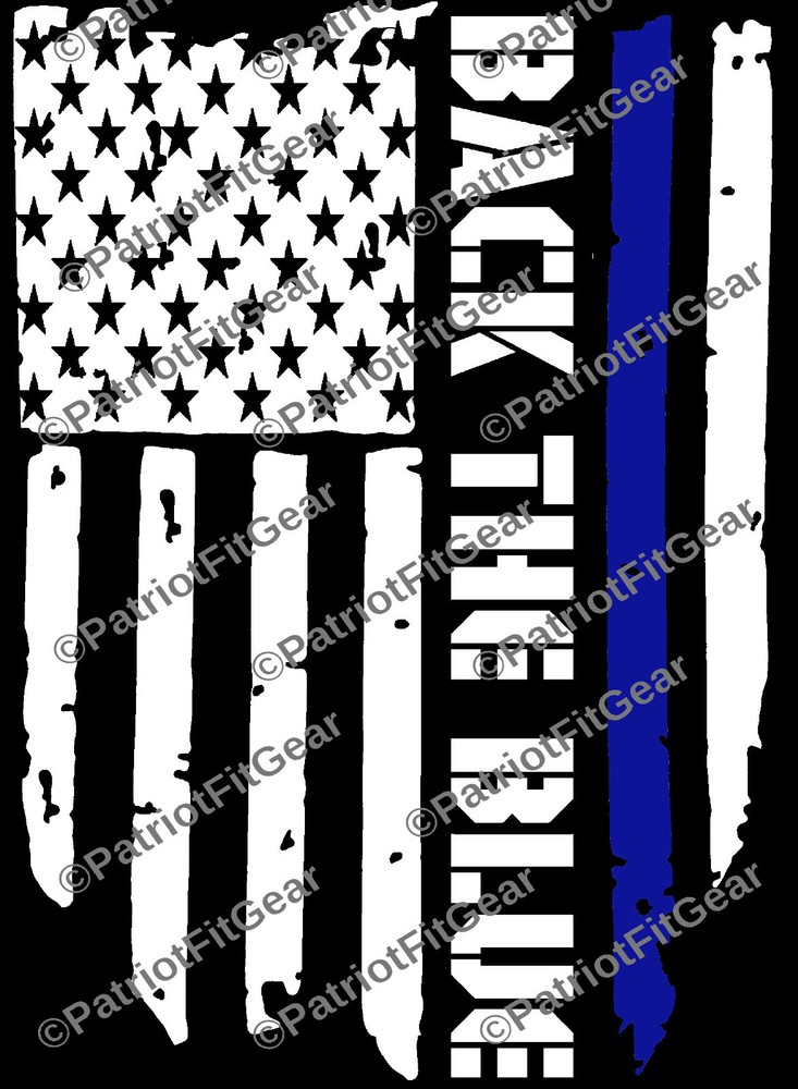 Back The Blue,Blue Strong,Support Law Enforcement,Thin Blue Line,Vinyl Decal