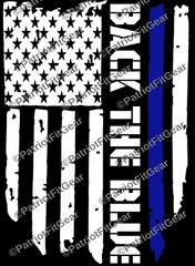 Back The Blue,Blue Strong,Support Law Enforcement,Thin Blue Line,Vinyl Decal