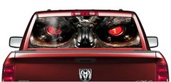 CYBORG EYES PICK-UP TRUCK BACK WINDOW GRAPHIC DECAL PERFORATED VINYL
