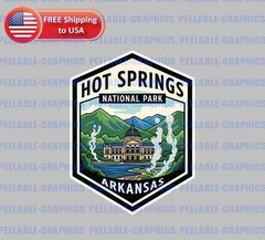 Hot Springs National Park Arkansas Travel Luggage Window Vinyl Decal Sticker A