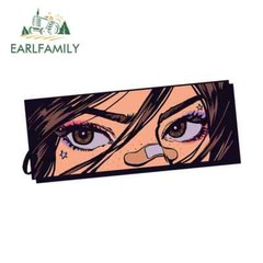 EARLFAMILY 5.1″ Beautiful Girl Eye Strip Car Stickers Graphics Creative Decals