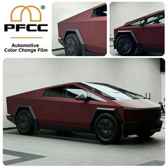 Cybertruck DIY PreCut PPF Paint Protection Film Dark Red Wrap Color Change