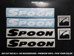SPOON Sports 4pcs – WHITE OR BLACK – Civic EK9 EG EF S2K NSX Sticker Vinyl JDM