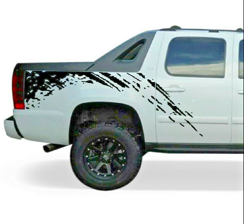 Decal cover side Graphic Sticker bed wrap for Chevrolet Avalanche splash design
