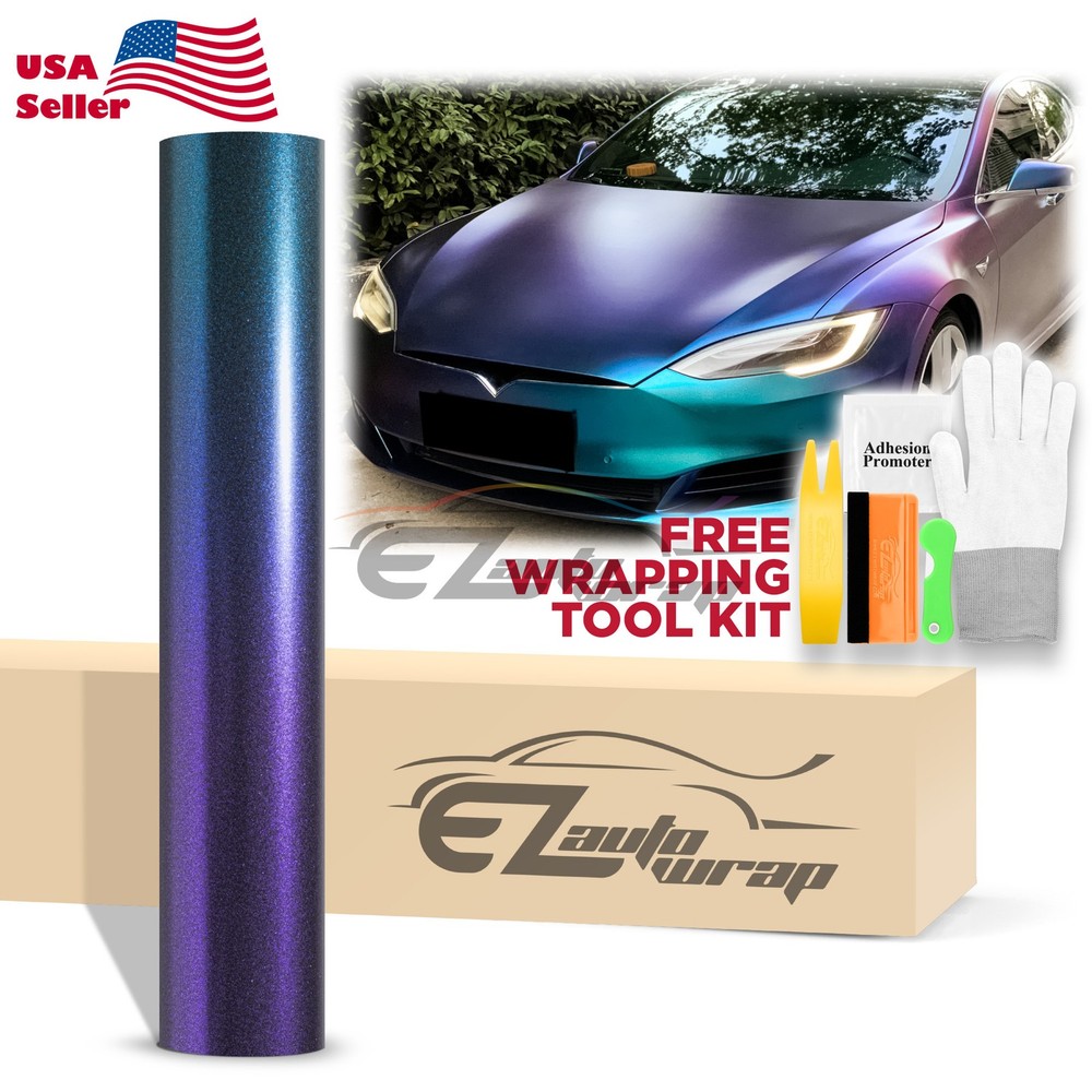 Galaxy Dust Matte Purple Teal Metallic Sticker Decal Vinyl Wrap Sheet Film DIY