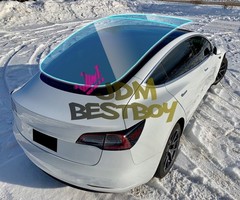 TPU Light Blue Glass Sunroof VLT70% UV99% Block Windshield Sunshade Top Window