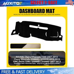 Dashboard Protector Mat Fit 2007-13 Chevy Silverado 1500 & HD Models Black 1-5X