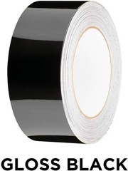 Durable 2 in x 25 FT Gloss Black Vinyl Wrap for Car Customization & Protection