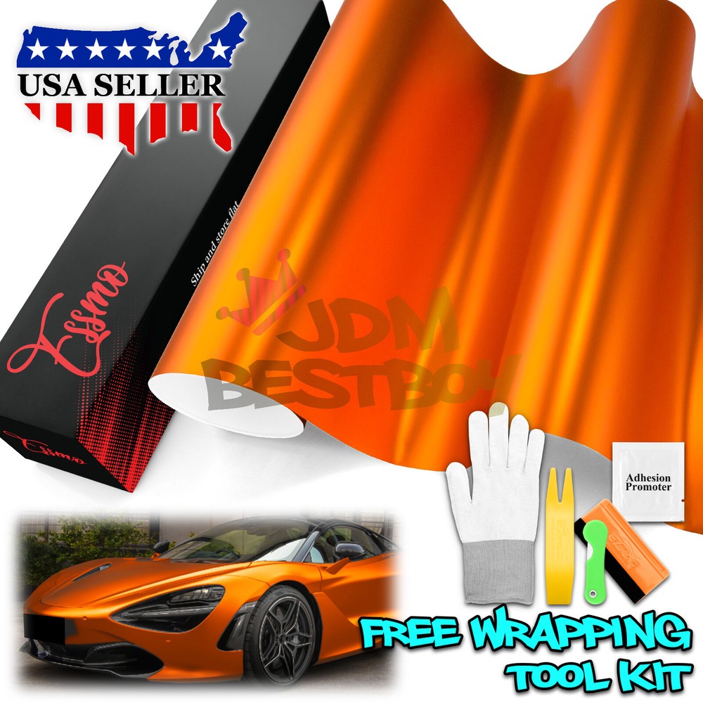 ESSMO PET Romance Chrome Lava Orange Auto Car Vehicle Vinyl Wrap Decal Sticker