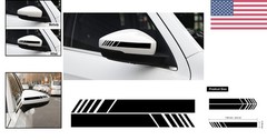 4-Pack Water-Resistant Car Mirror Stickers – Stylish Reflective Accents in Black