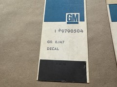 1971 1972 Pontiac GTO Judge NOS Fender QP Decals 455 HO Red GM # 9790504 71 72