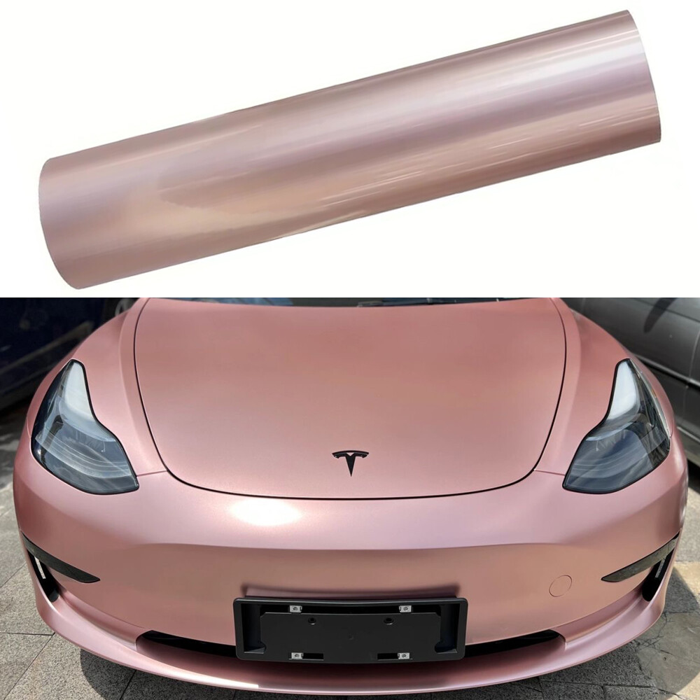 Premium Gloss Metallic Rose Gold Vinyl Film Wrap Sticker Decal Air Bubble Free