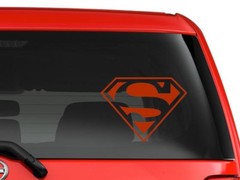 Superman Logo sign in red car truck laptop macbook decal sticker 6 inches red