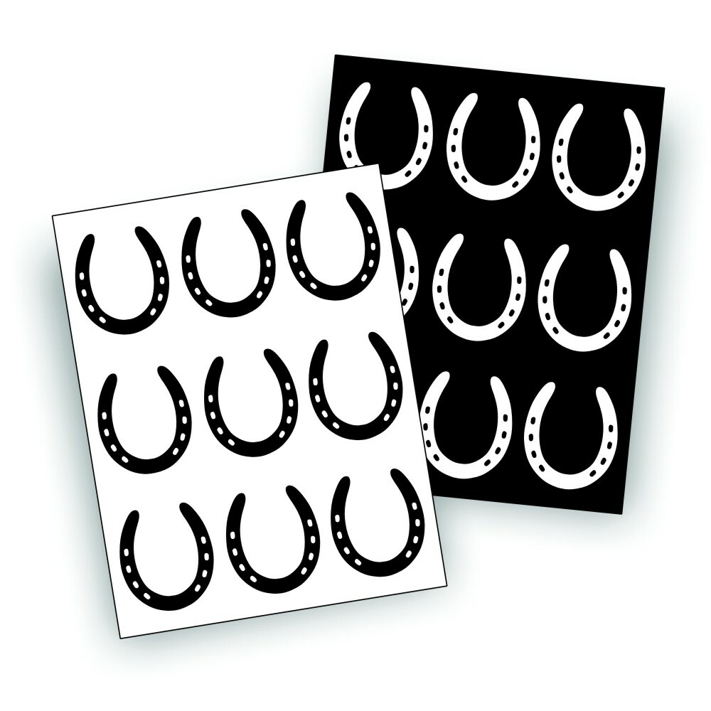 18X Horseshoe Vinyl Decal Sticker for Car Truck Trailer Windshield or Bumper