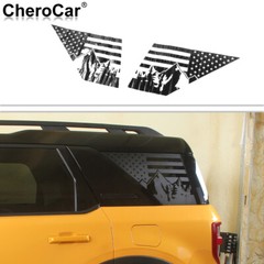 2 Rear Side window sticker cover For Ford Bronco Sport 2021-2023 American flag