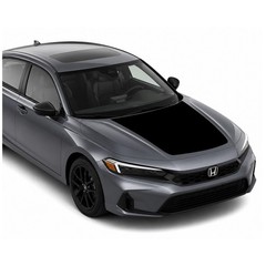 Hood Racing Stripe Decal Graphics Kit – Fits Honda Civic 2016-2021 2022-2026