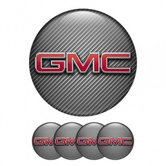 GMC Glossy Stickers 4pcs Decals Resin Badge Wheel Center Caps Logo Models Sizes