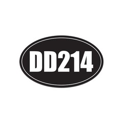 Oval DD214 Sticker Decal