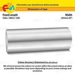 CHROME SILVER 8″ 203mm PIN STRIPE Car Model Streamline TAPE Decal Vinyl Sticker
