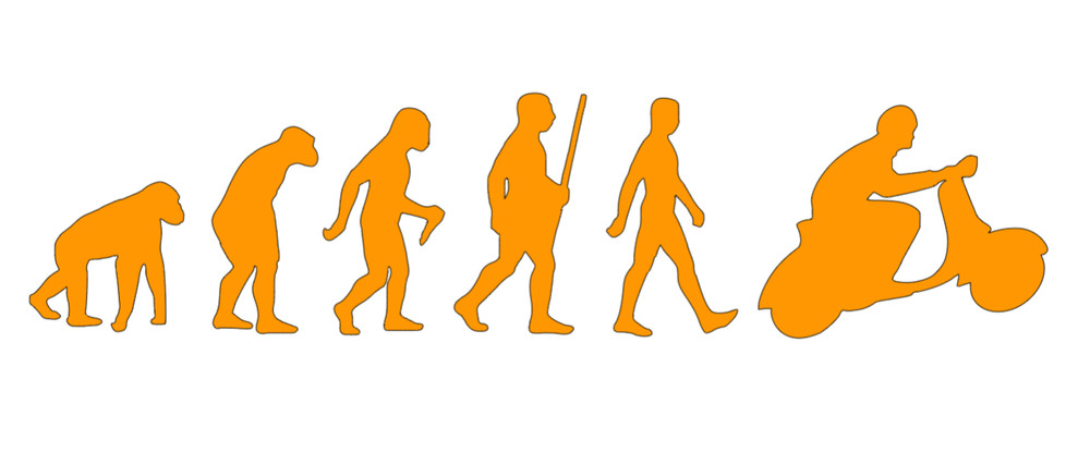 Scooter Evolution – Car Bike Scooter Van Boat Camper Sticker