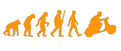 Scooter Evolution – Car Bike Scooter Van Boat Camper Sticker