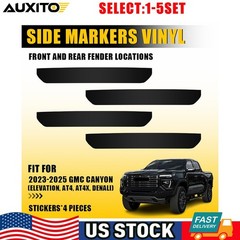 For 2023 2024 25 GMC Canyon Fender Marker Light Smoke Black Vinyl Overlay 4-20X