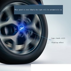 4PCS 54mm Self-Powered Floating LED Wheel Hub Light Wheel Center Caps for Ford