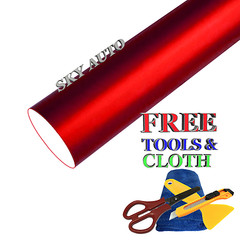 Red Premium car Satin Matte Chrome Plating Vinyl Sticker sheet Air Release